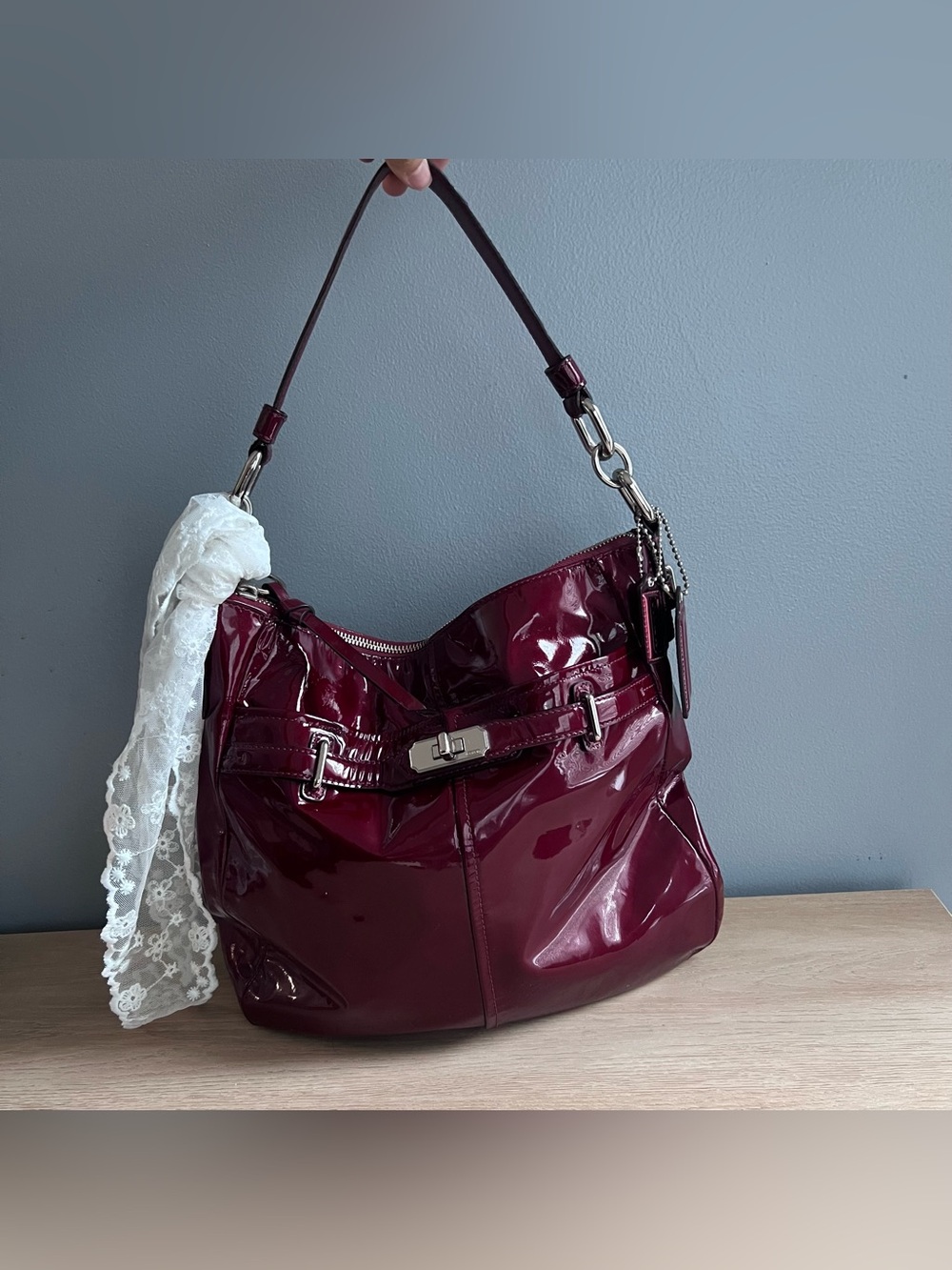 Coach Ashlyn Patent Leather Shoulder Bag